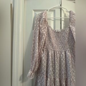 Vici Storia White Babydoll Dress with Stars